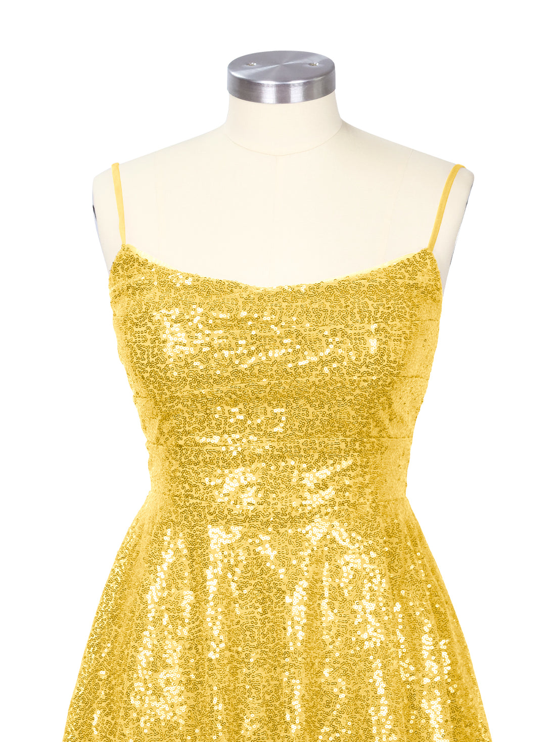 Sequin Scoop Neckline Mini Dress 