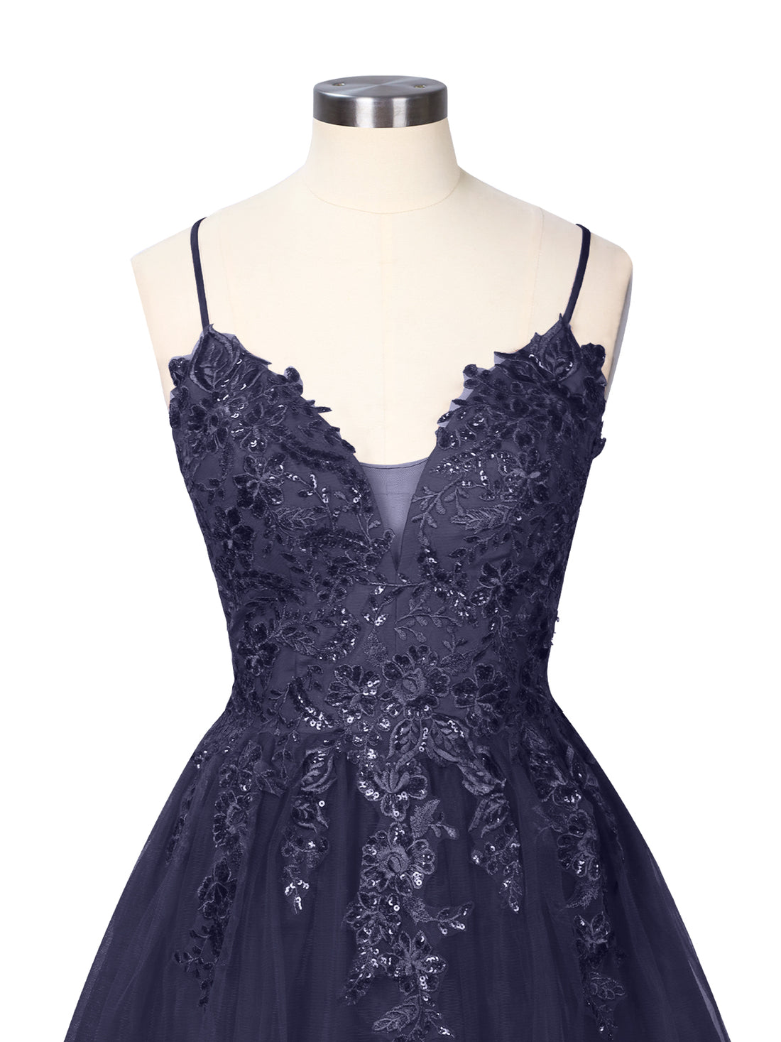 Applique Soft Tulle Mini Dress 
