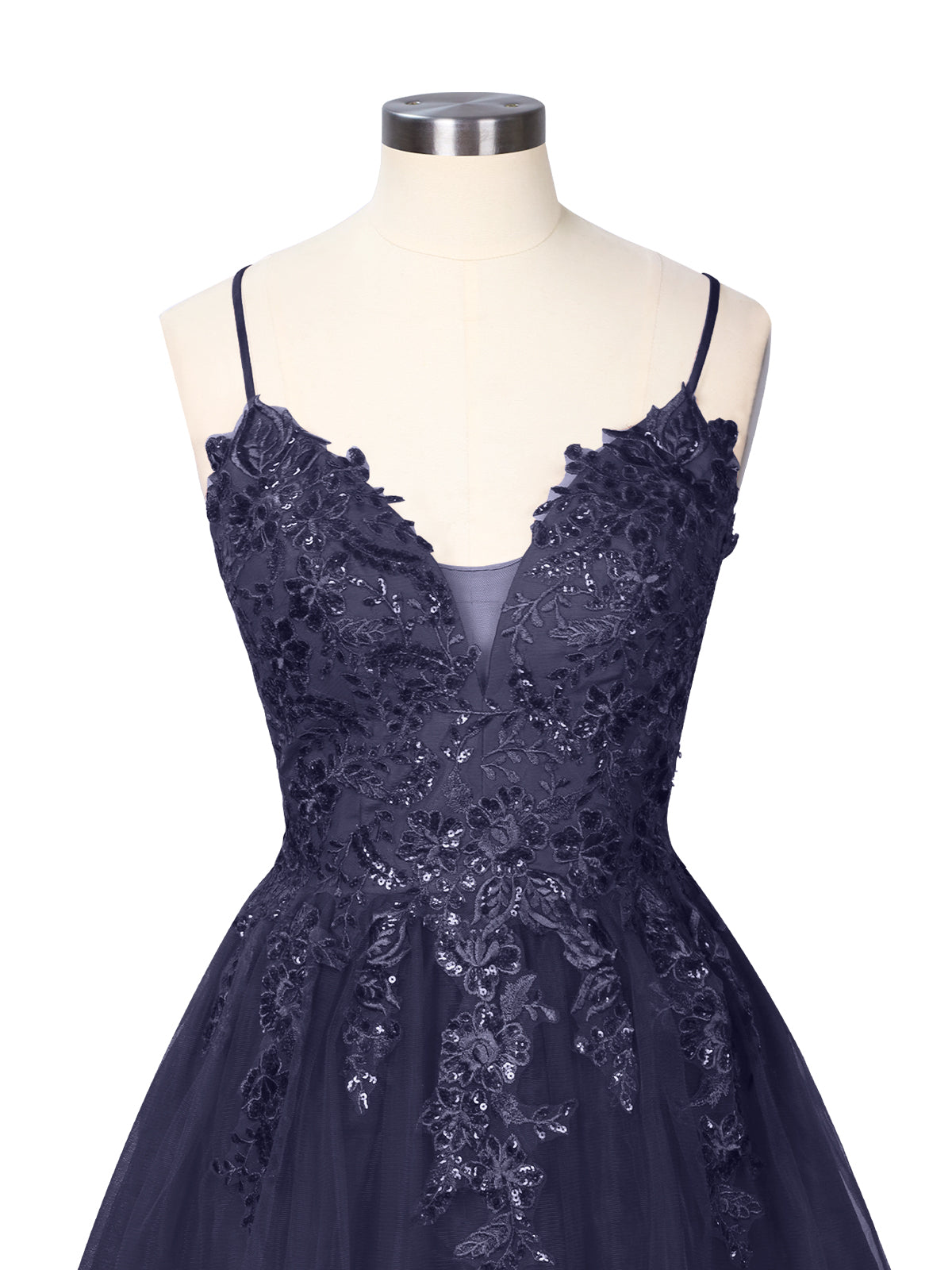 Applique Soft Tulle Mini Dress 