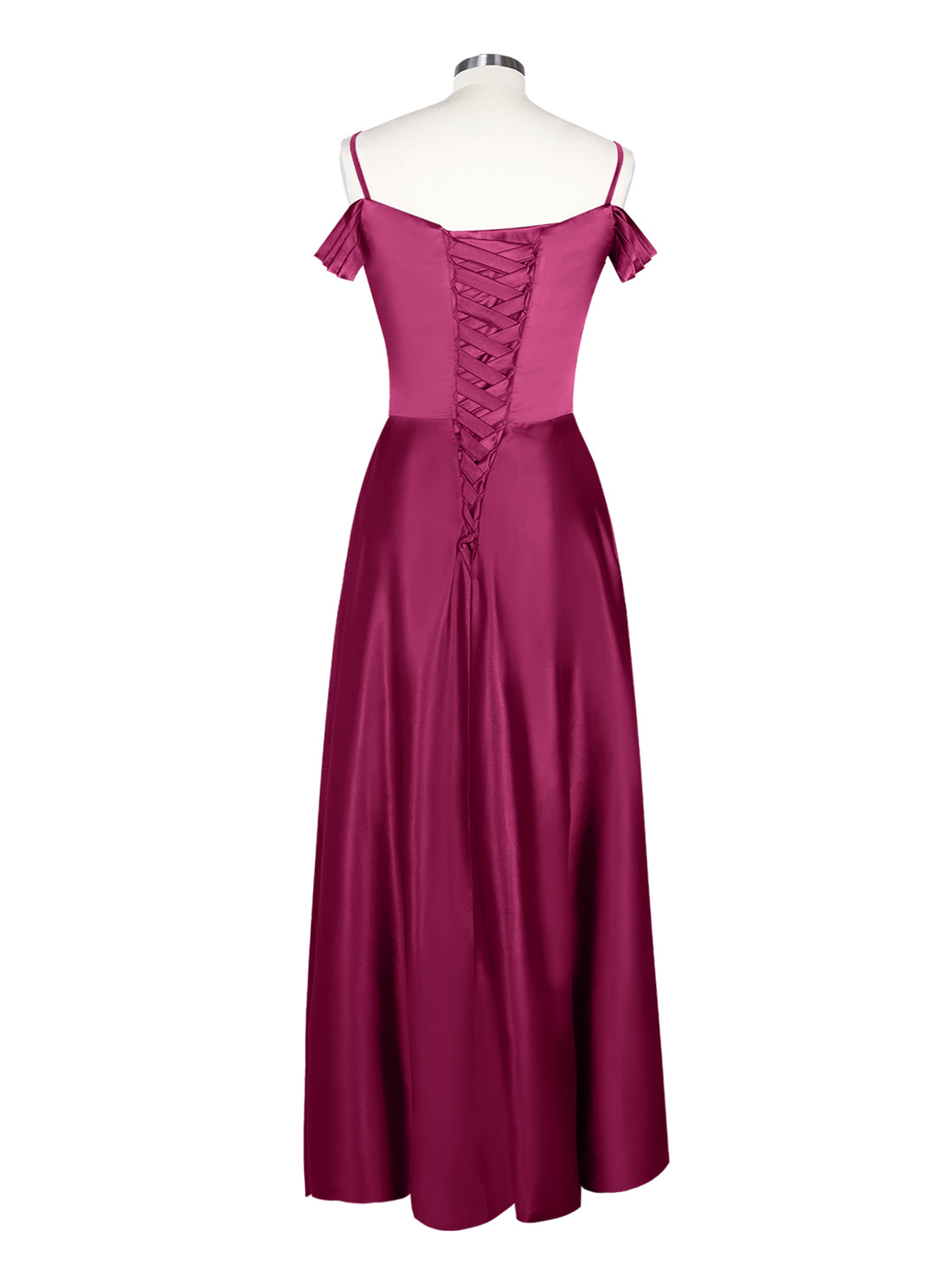 Silk-Like Pleated Prom Dress 