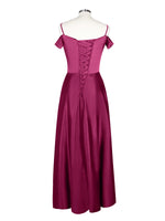 Silk-Like Pleated Prom Dress 