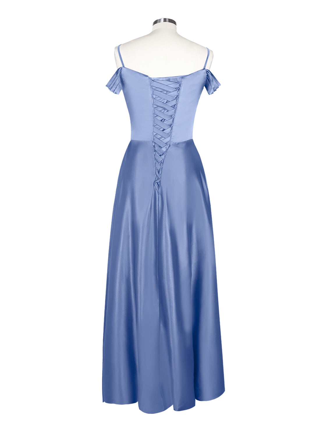 Silk-Like Pleated Prom Dress 