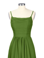 Spaghetti Asymmetrical Bridesmaid Dress 