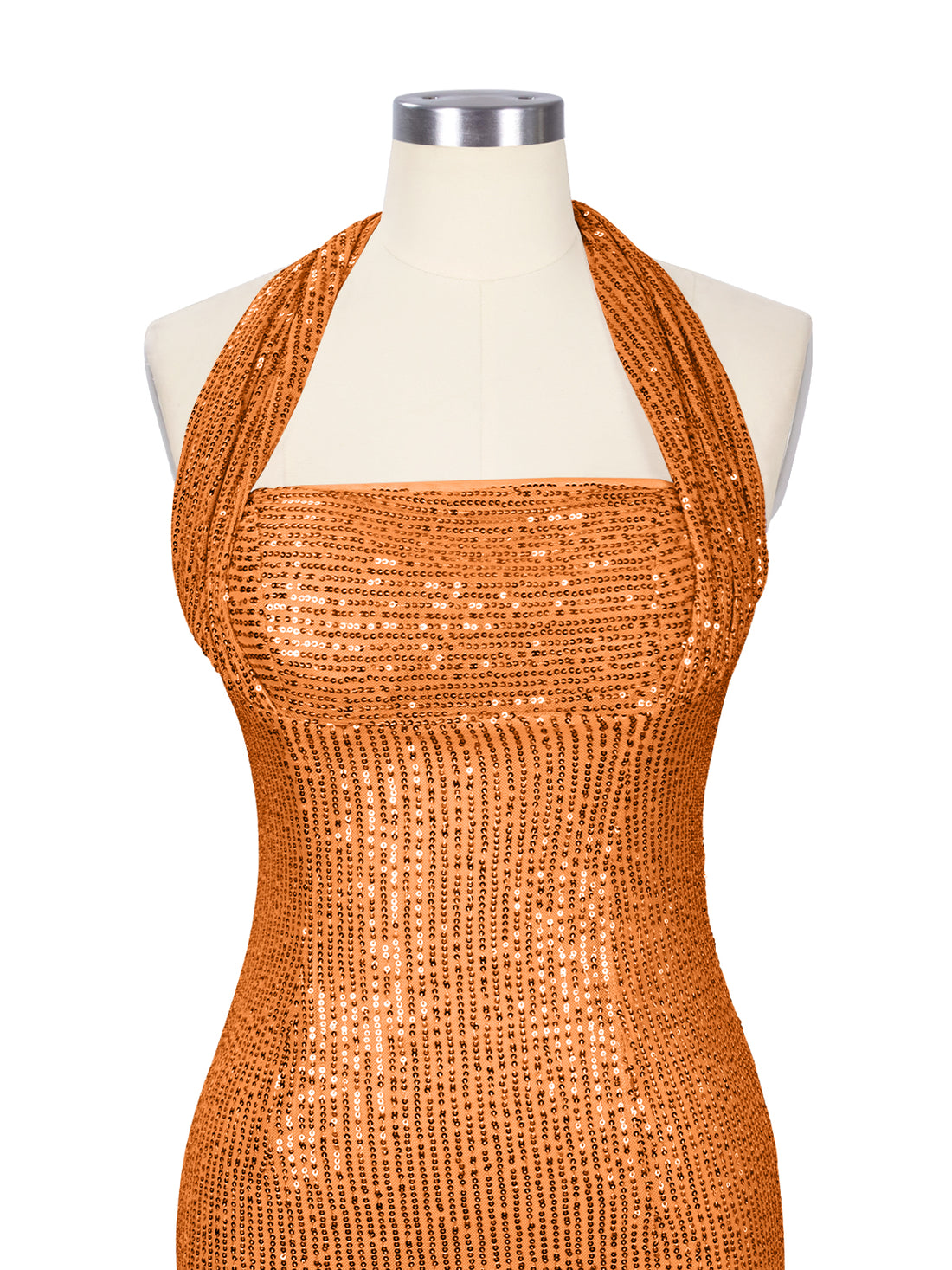 Halter Sequin Sheath Mini Dress 