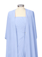 Ruched Chiffon Two-Piece Dress Set 