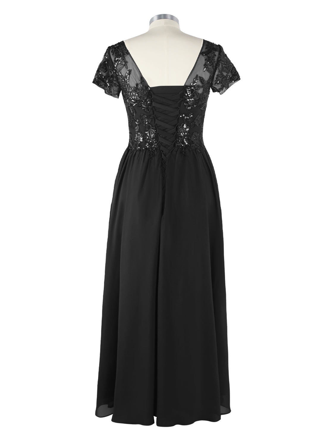 Short Sleeves Chiffon Dress 