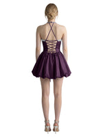 Beading Bubble Hem Mini Dress 