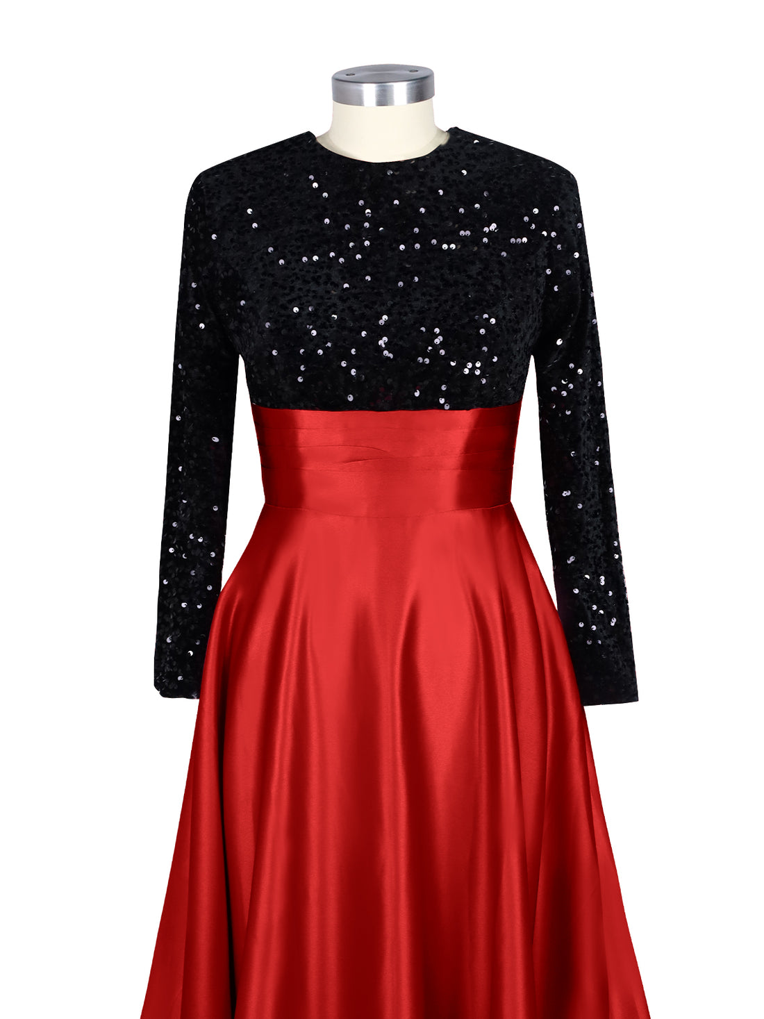 Sequin Jewel Neckline Prom Dress 