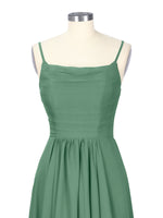 Spaghetti Asymmetrical Bridesmaid Dress 