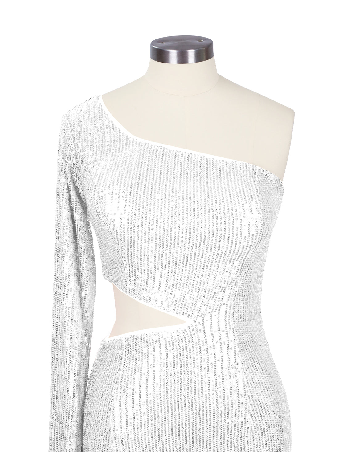 Waist Cutout One Shoulder Mini Dress 