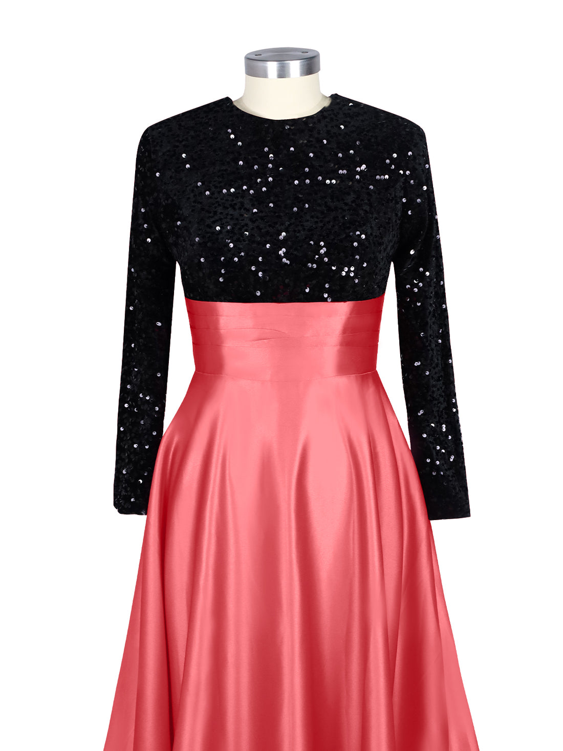 Sequin Jewel Neckline Prom Dress 