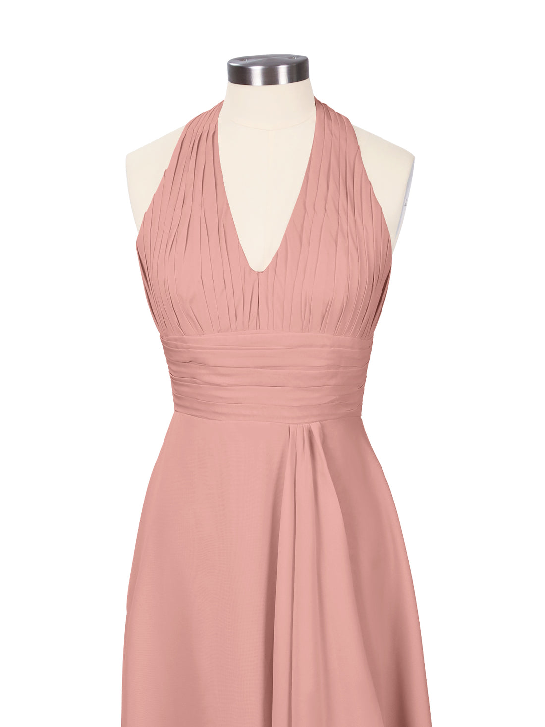 Ruched Halter Bridesmaid Dress 