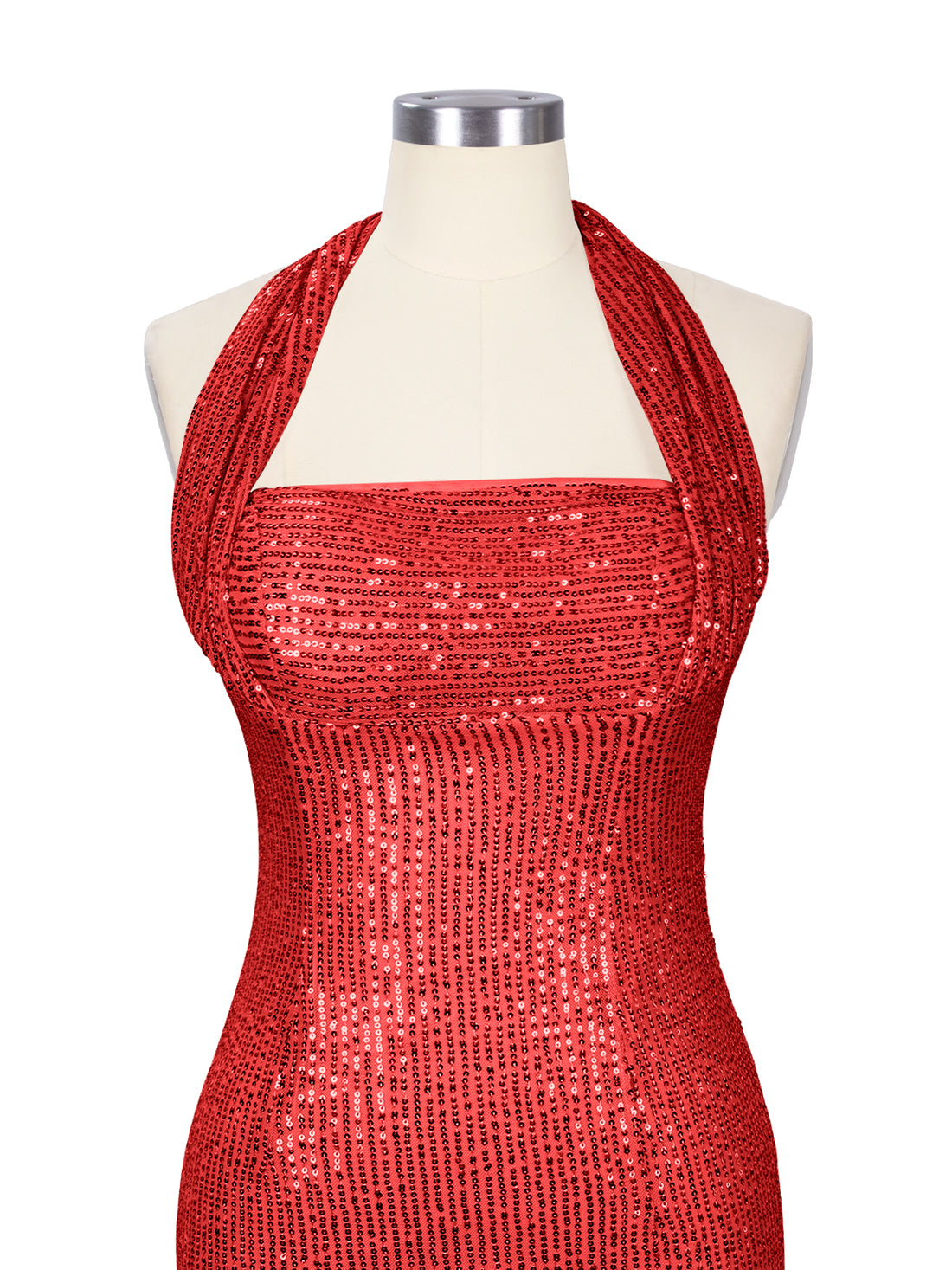 Halter Sequin Sheath Mini Dress 