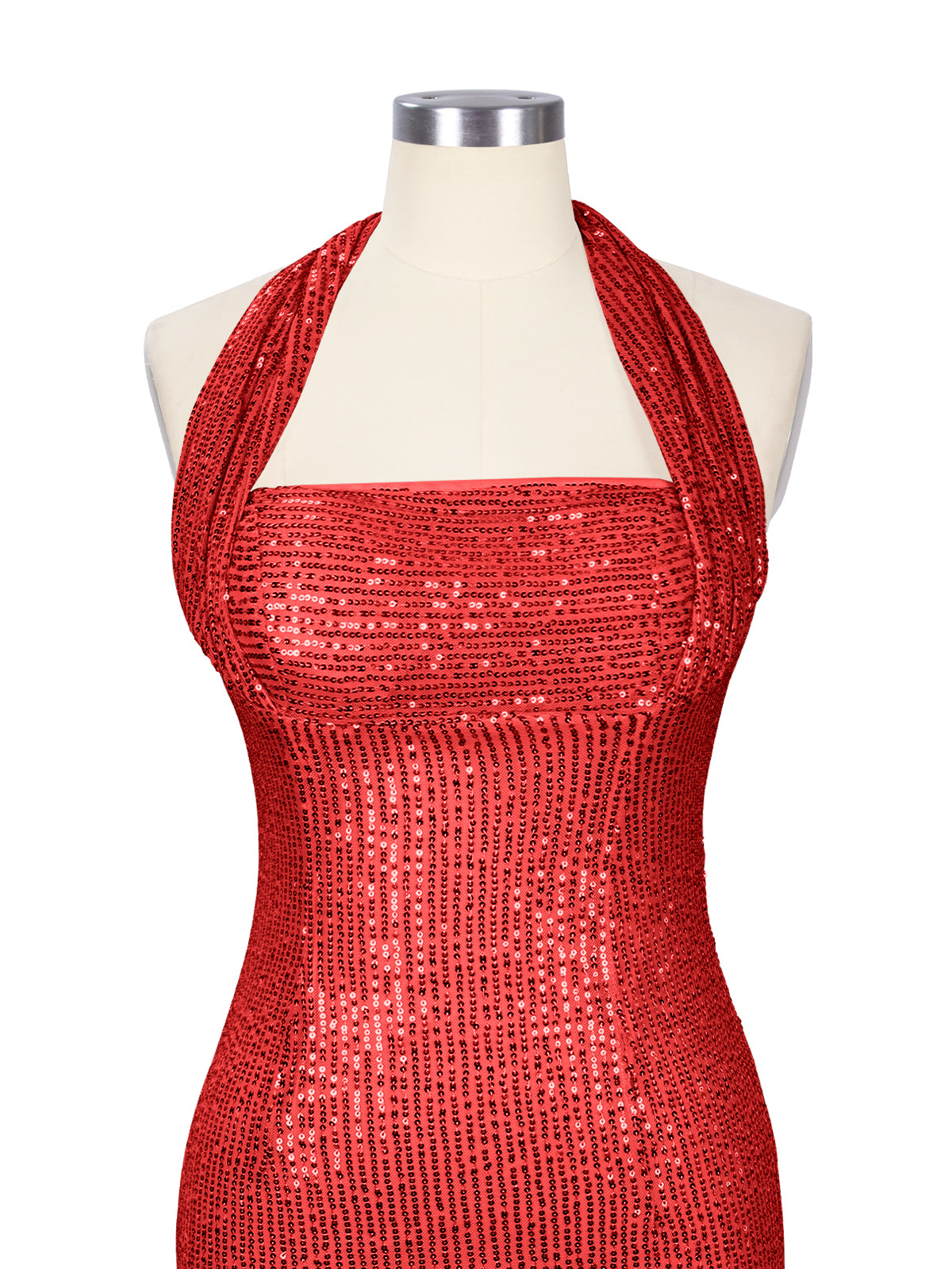 Halter Sequin Sheath Mini Dress 