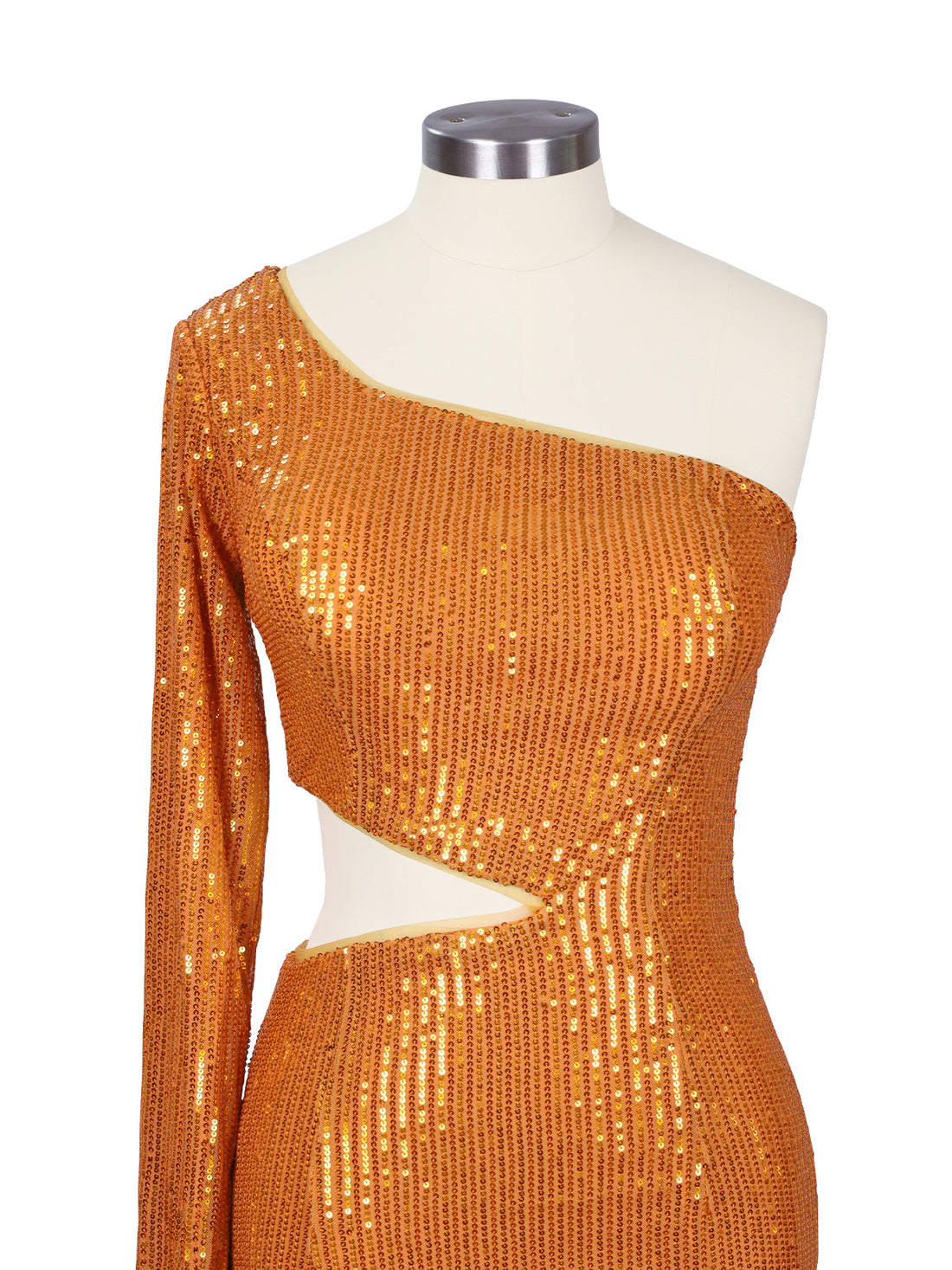 Waist Cutout One Shoulder Mini Dress 
