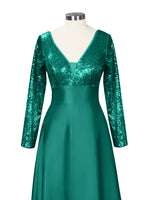 Long Sleeveless Sequin Prom Dress 