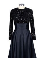 Sequin Jewel Neckline Prom Dress 