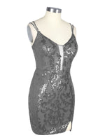 Double Spaghetti Bodycon Mini Dress 