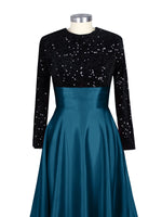 Sequin Jewel Neckline Prom Dress 