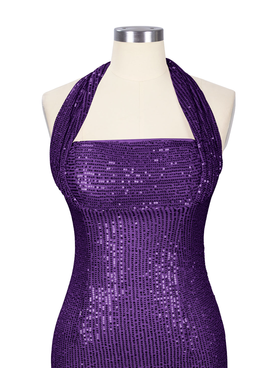 Halter Sequin Sheath Mini Dress 