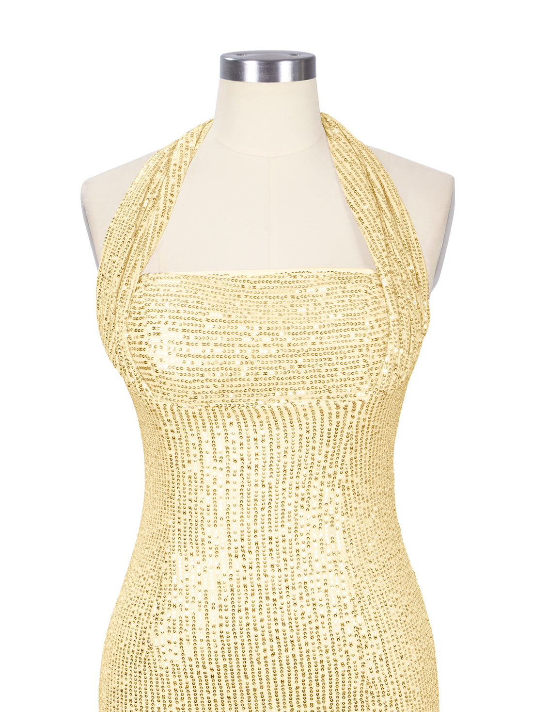 Halter Sequin Sheath Mini Dress 