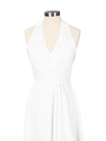 Ruched Halter Bridesmaid Dress 