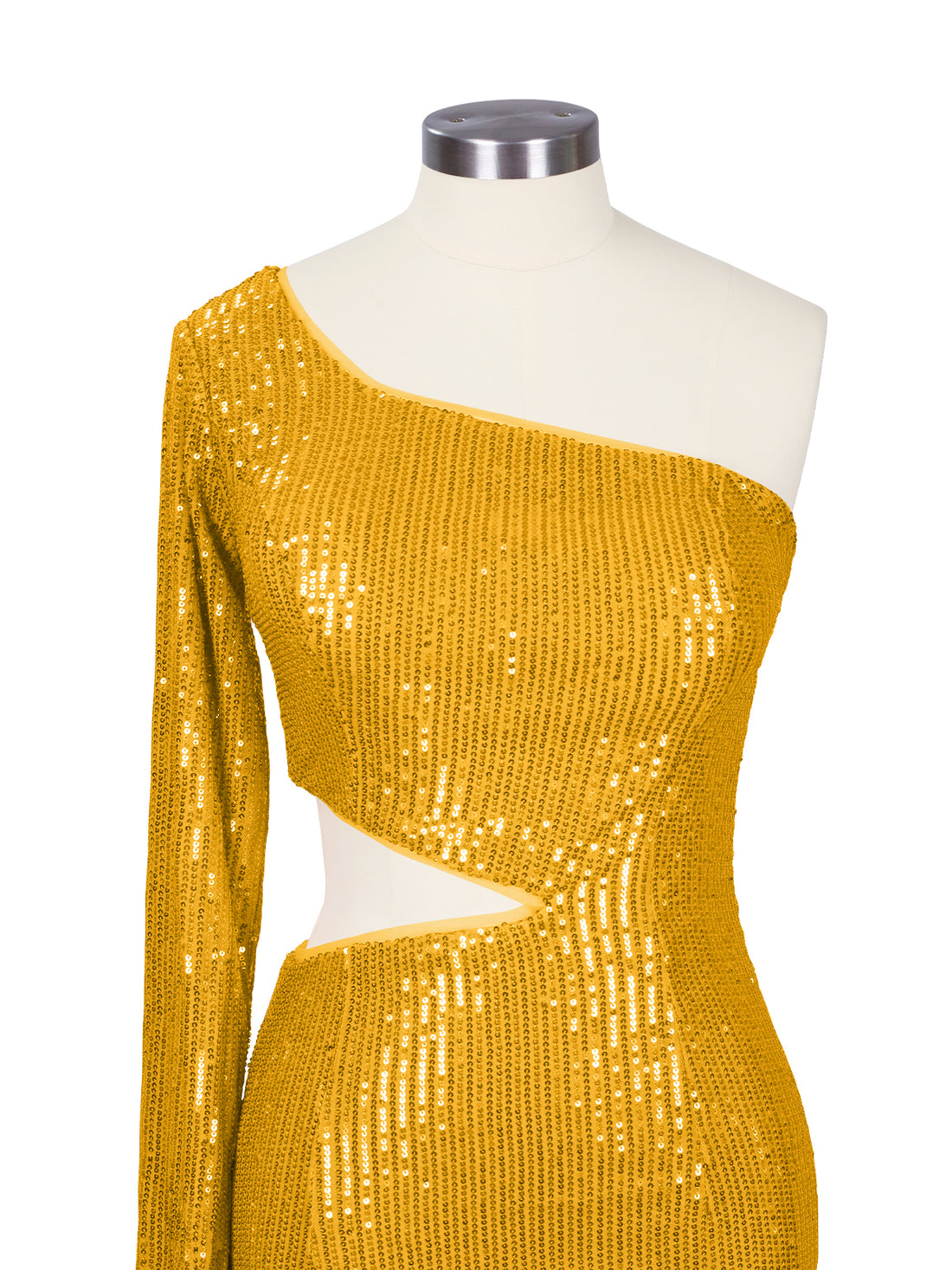Waist Cutout One Shoulder Mini Dress 