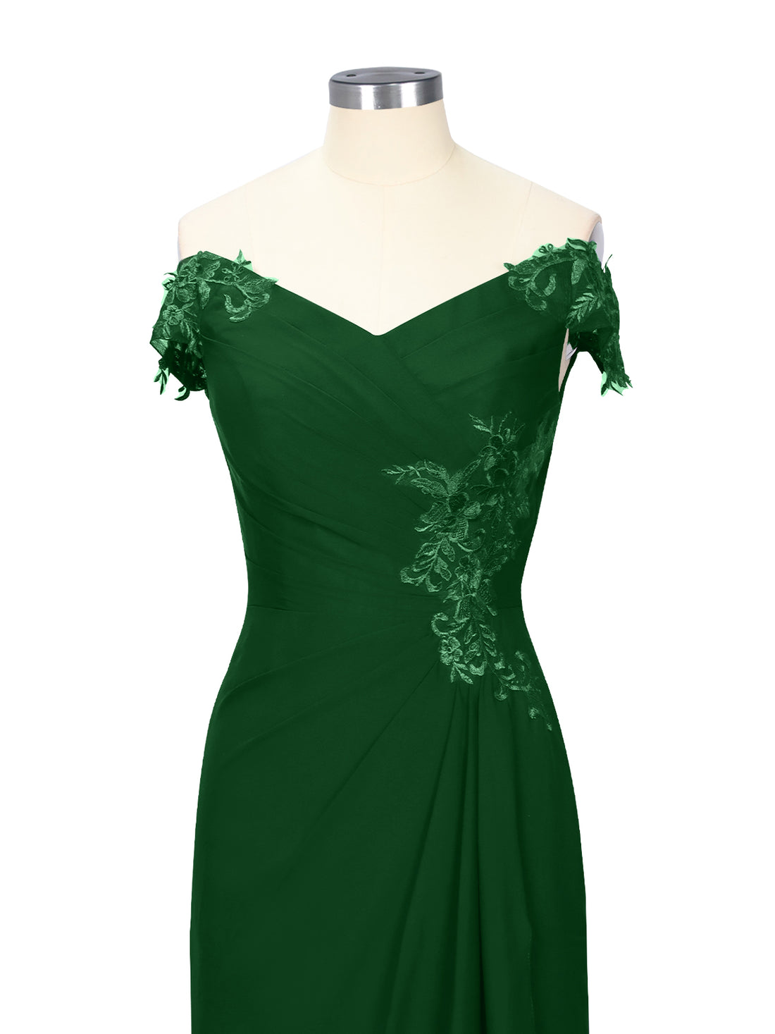 Off-Shoulder Chiffon Sheath Dress 