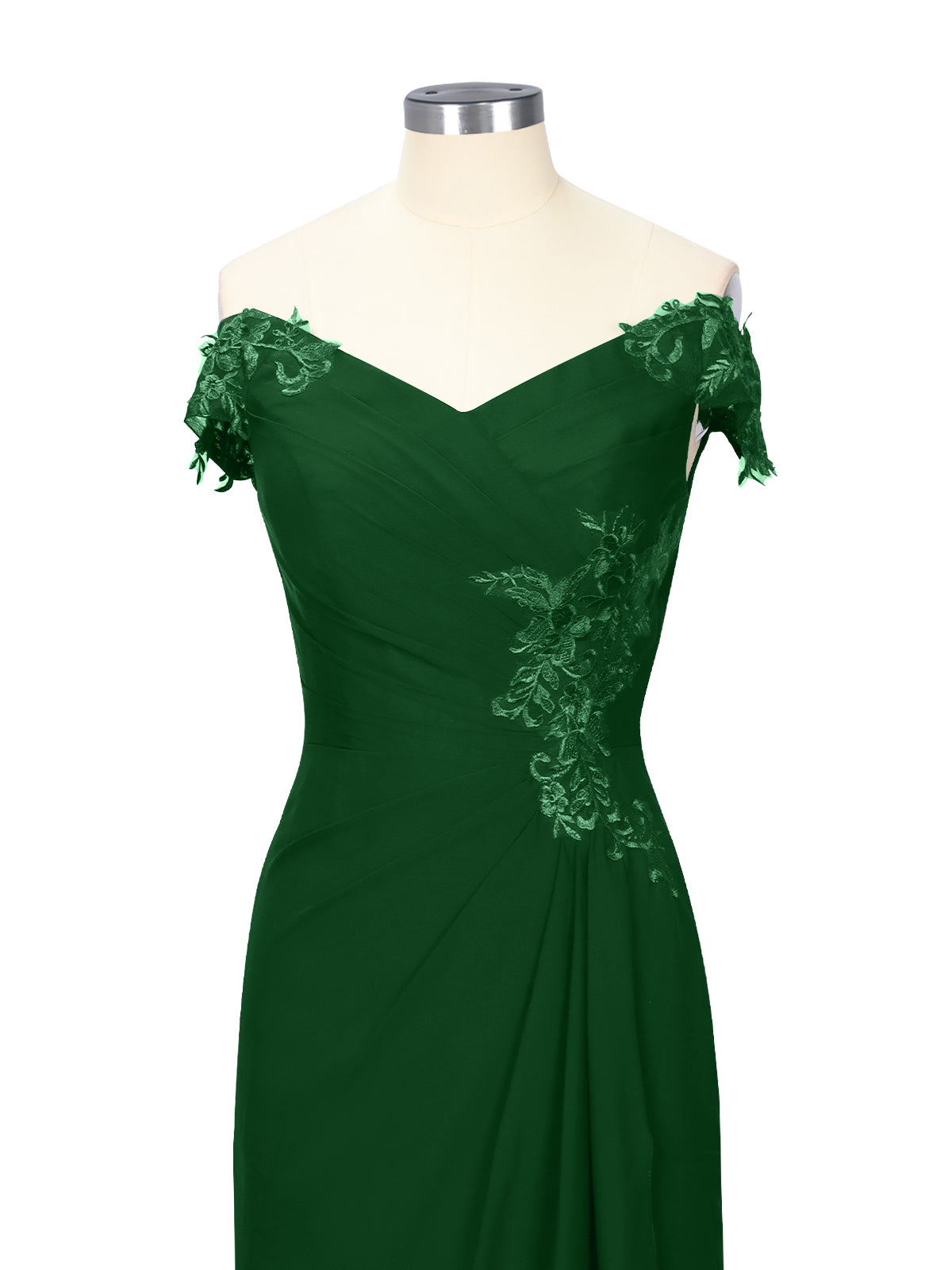 Off-Shoulder Chiffon Sheath Dress 