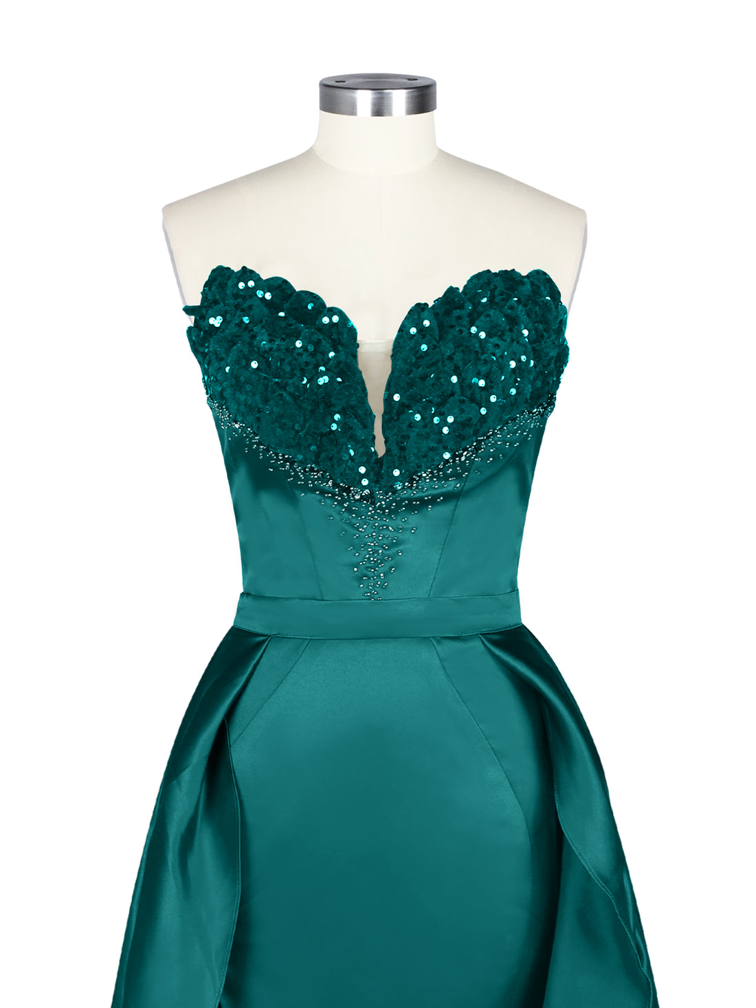 Strapless Sequin Prom Dress 