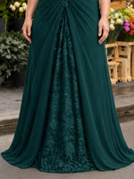 Lace Mother of the Bride Dress with Applique-Plus Size