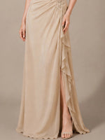 Chiffon Mother of the Bride Dress with Lace Appliques