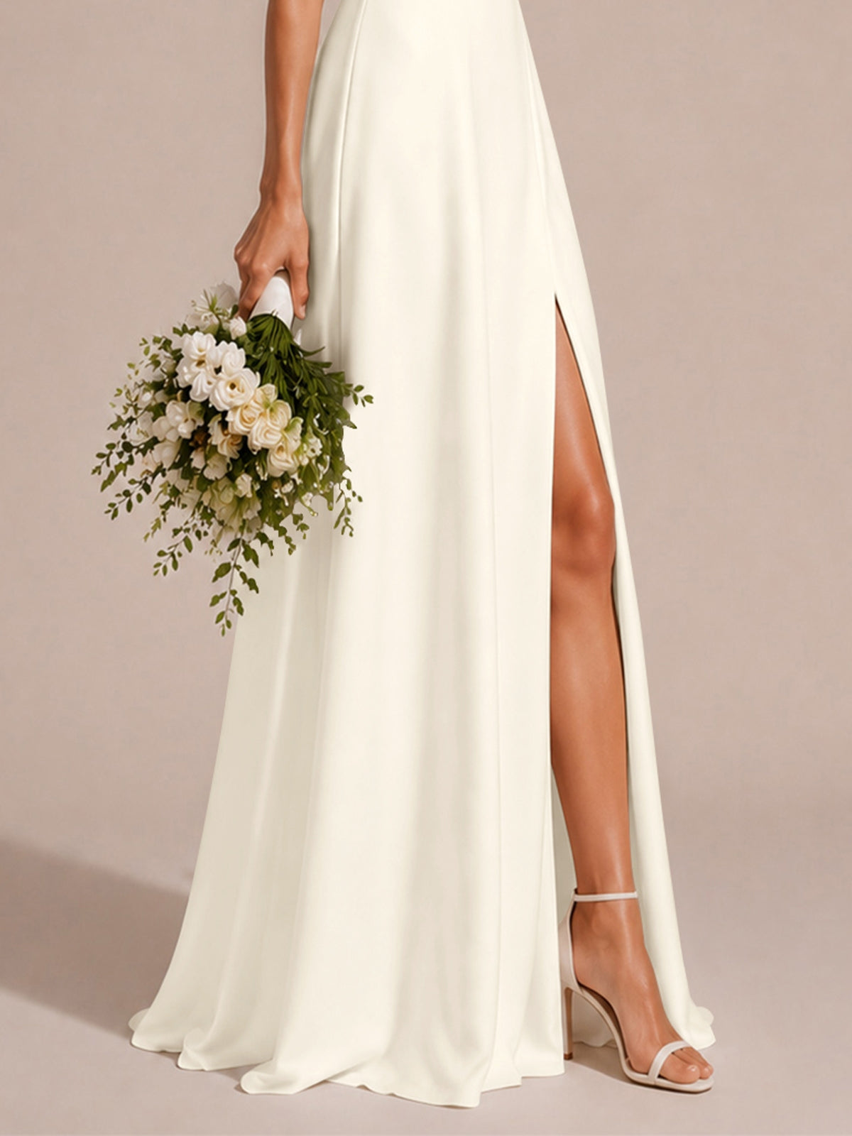 Sweetheart Neckline Bridesmaid Dress with Wide Straps