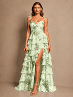 Floral Pattern High-low Dress 