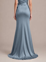 One-Shoulder Bridesmaid Dress with Sash