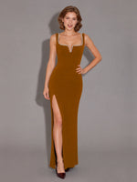 Sheath Prom Dress with Crystal Trim 