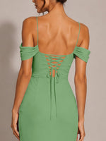 Trumpet Bridesmaid Dress with Slit