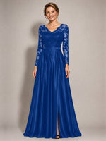 Satin Mother of the Bride Dress with Appliques