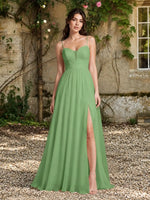 A-Line Bridesmaid Dress with Spaghetti Straps