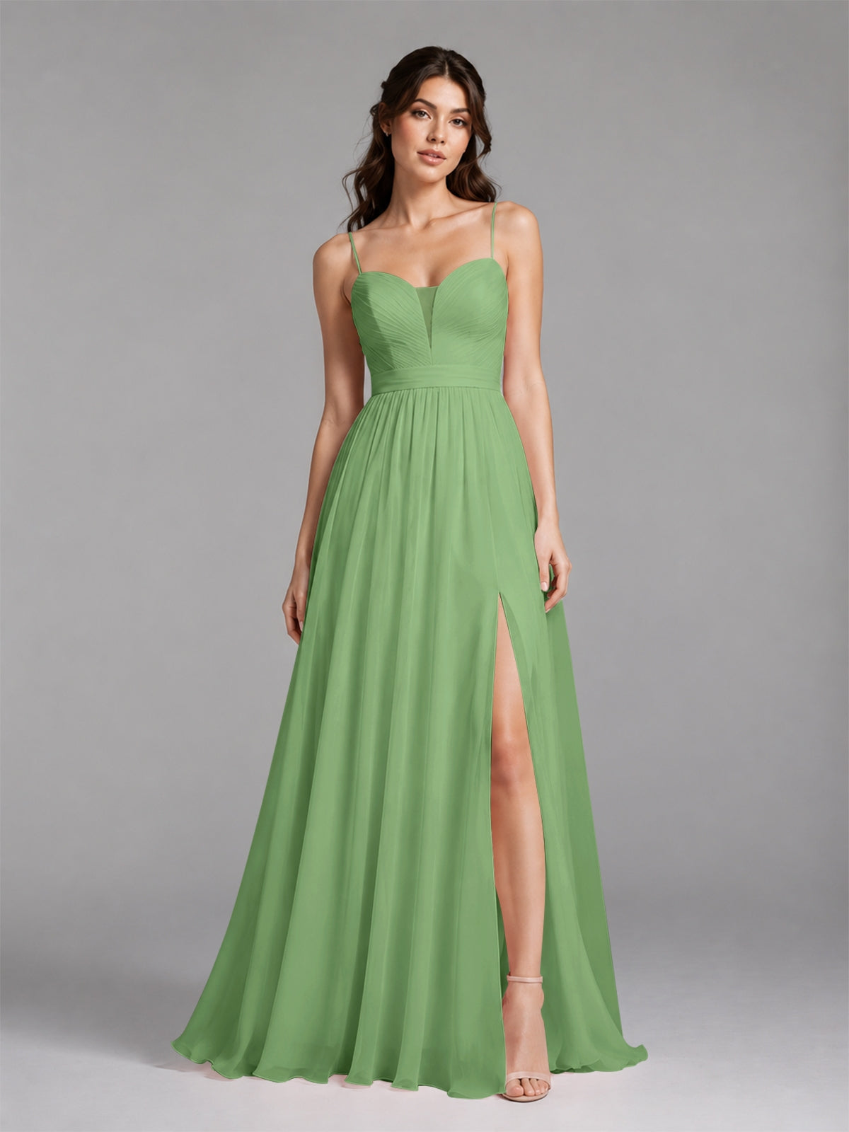 A-Line Bridesmaid Dress with Spaghetti Straps