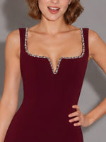 Sheath Prom Dress with Crystal Trim