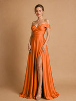 A-line Prom Dress with High Slit 
