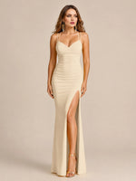 Sheath Prom Dress with Double Spaghetti Straps 