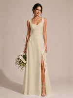 Sweetheart Neckline Bridesmaid Dress with Wide Straps