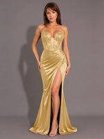 Silk-like Prom Dress with Sweetheart Neckline 