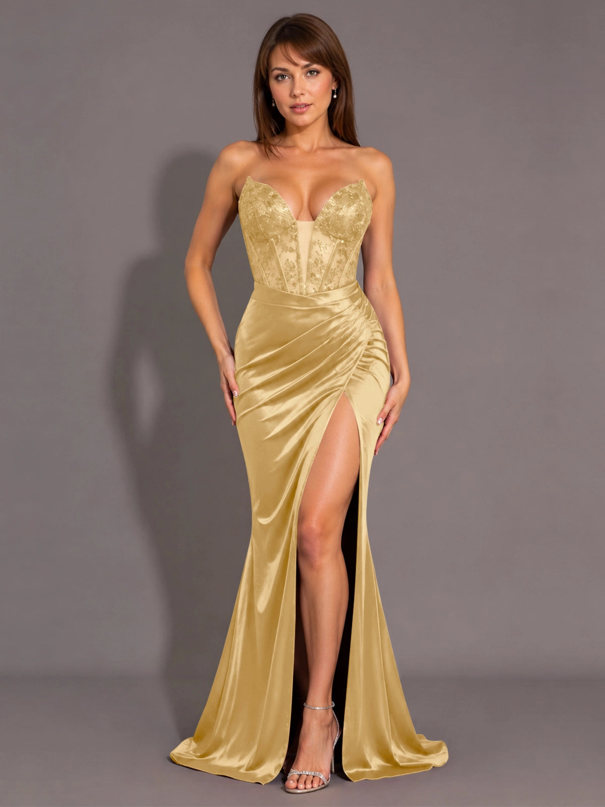 Silk-like Prom Dress with Sweetheart Neckline 