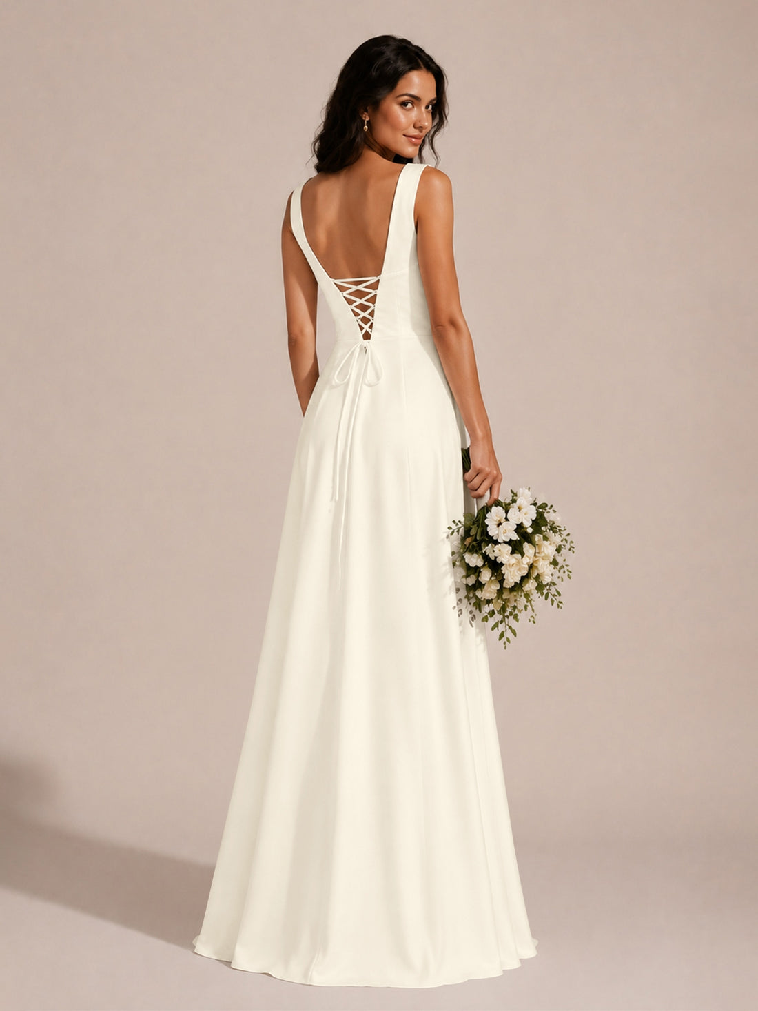 Sweetheart Neckline Bridesmaid Dress with Wide Straps