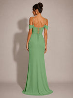 Trumpet Bridesmaid Dress with Slit