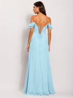 Sweetheart Neckline Bridesmaid Dress with Ruffled Details
