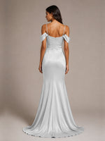 Mermaid Bridesmaid Dress with Tie Waist Sash